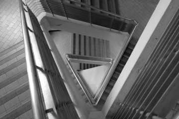 Pattern of triangle stair in black and white tone