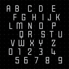 alphabetic fonts and numbers