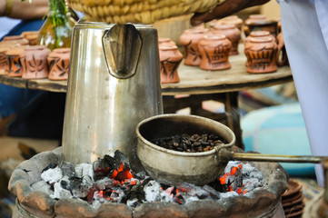 traditional nubian coffee making
