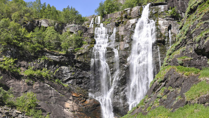 Gudvangen, Fjord, Wasserfall, Pass, Laerdal, Norwegen