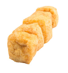 Bean curd tofu over white background