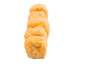 Bean curd tofu over white background