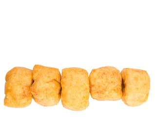 Bean curd tofu over white background