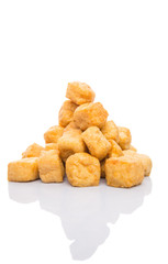 Bean curd tofu over white background