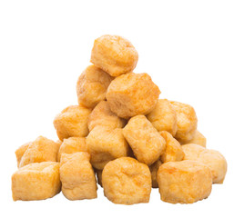Bean curd tofu over white background