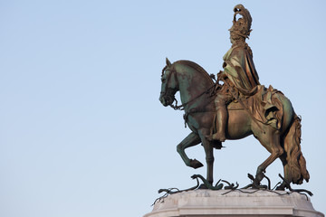 Fototapeta na wymiar Statue of King Jose I from 1775 in Lisbon