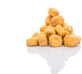 Bean curd tofu over white background
