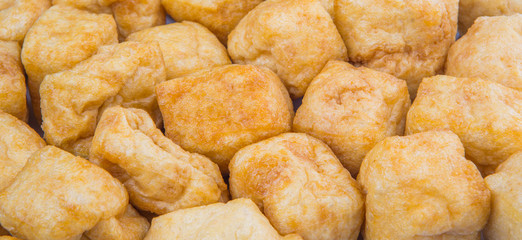 Bean curd tofu over white background