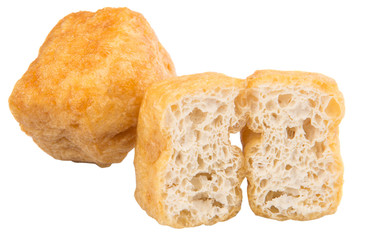 Bean Curd Tofu Over White Background