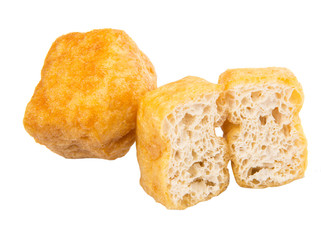 Bean Curd Tofu Over White Background