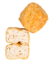 Bean Curd Tofu Over White Background
