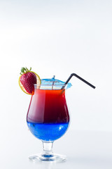 Fresh tropical layered cocktail