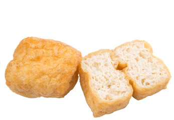 Bean Curd Tofu Over White Background