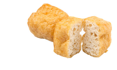 Bean Curd Tofu Over White Background