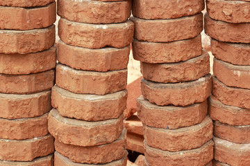 Gray brick for construction background texture