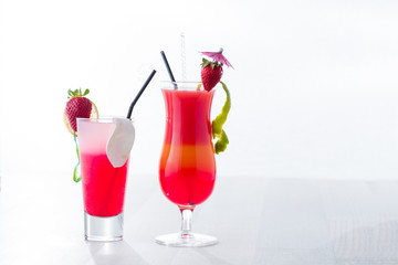 Fresh strawberry cocktail