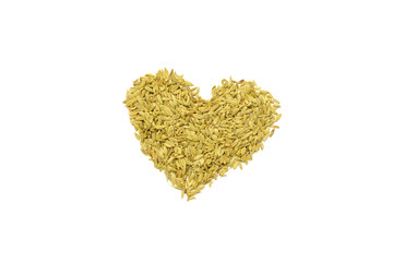 seeds in the shape of heart