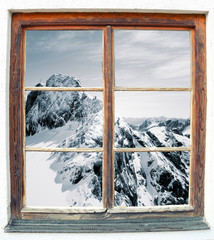 Fensterblick Dachstein