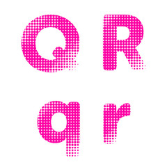 vector raster spotted polka dot alphabet letters