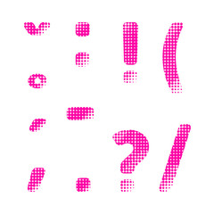 Vector raster spotted polka dot alphabet letters