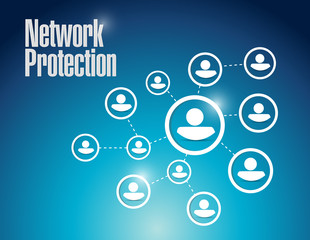 network protection diagram illustration design