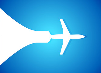 Naklejka premium airplane travel concept illustration design