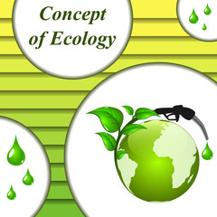 Ecological fuel. Vector background