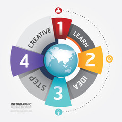 Modern Circle Design template / can be used for info graphics.