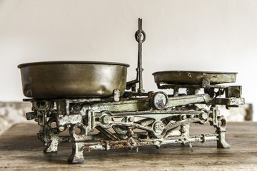 Old Antique weight measuring and kitchen goods weighing