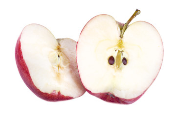 Halved apple