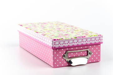 Gift box isolated white background