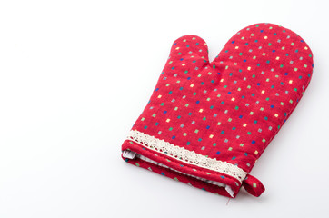 Oven glove isolated white background