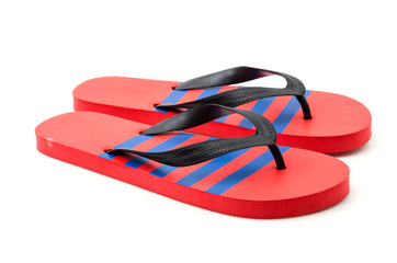 Isolated slippers flip