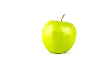 Green apple isolated white background