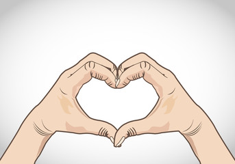 Obraz premium Love hand card