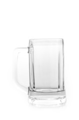 Empty glass isolated white background