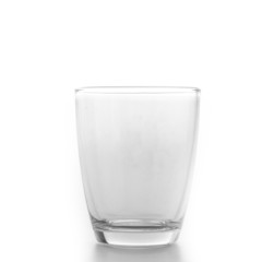 Empty glass isolated white background