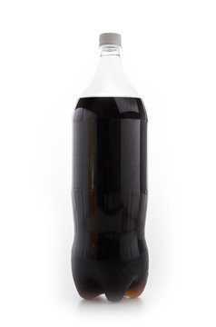 Cola bottle isolated white background