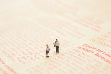 ミニチュア人形の学生