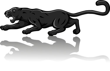 Obraz na płótnie Canvas Wild panther attacking