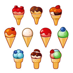 Ice cream icon set