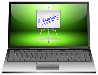 Laptop mit E-Learning