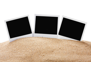 photoframe on the sea sand