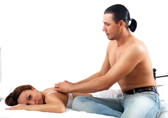 Man making massage to his wife © JackF