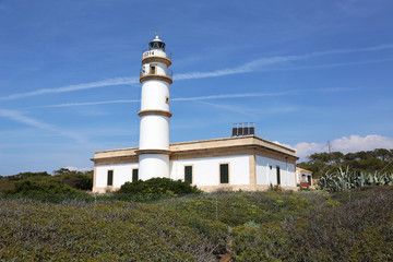 Fototapeta na wymiar Lighthouse Cap de Ses Salines Mallorca