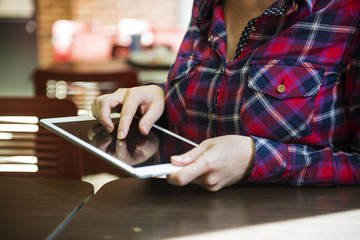 Woman in café