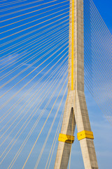 Obraz premium Rama VIII Bridge, Suspension bridge in Bangkok, Thailand
