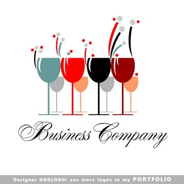 drinks, vine, glass, restaurant, holiday, vector, wine