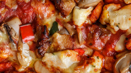 close up pizza