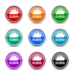 cloud icon vector set